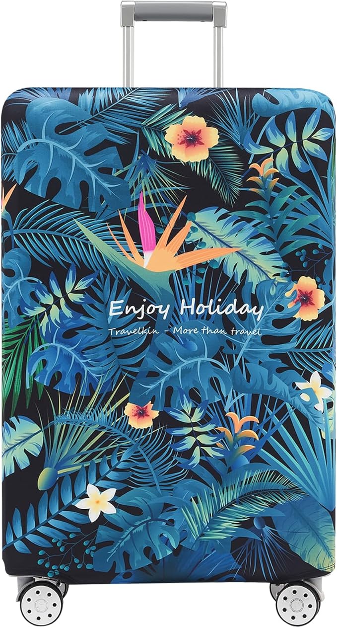 Travelkin Luggage Covers For Suitcase Tsa Approved,Suitcase Cover Protector Fit 18-32 Inch Luggage (Paradise, L)