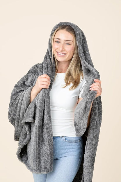 EverSnug Premium Travel Blanket Pillow - Soft 2 in 1 Airplane Blanket with Soft Bag Pillowcase, Hand Luggage Sleeve and Backpack Clip (Grey)