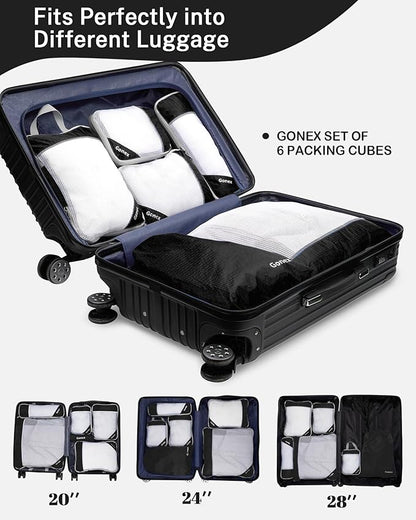 Compression Packing Cubes, Gonex Extensible Storage Mesh Bags Organizers