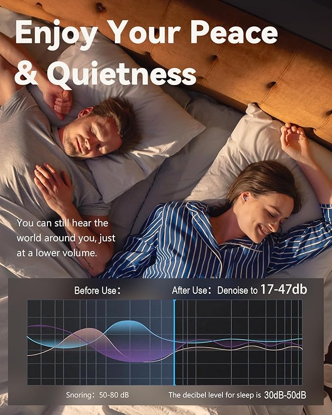 Ear Plugs for Sleeping - Noise Reduction Soft Silicone Earplugs, 2 Pairs Reusable Hearing Protection Earplugs for Noise Sensitivity, Sleep,Snore,Travel,Sound Reduction Noise Cancelling - Dusty Pink