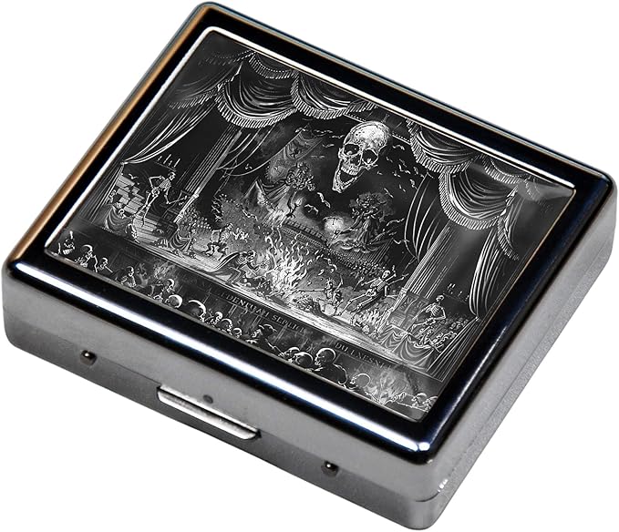 7 Days Chromed Shiny Silver Pill Organizer with Mirror Inside Has 8 Separate Compartments Rectangle,Versatile Storage for Medication - Ideal Travel Accessory (Dark Stage)