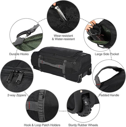 REDCAMP 85L/120L/140L Foldable Duffle Bag with Wheels, Large Travel Duffel Bag