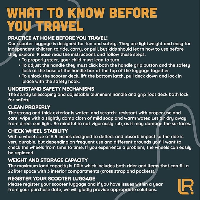 Hardshell Kids Ride-On Luggage with Scooter Suitcase – Carry-On Compliant with LED Light-Up Wheels – Fun and Functional Travel Companion for Children Ages 5–12