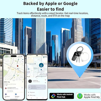 Dual System Smart Anti-Loss Device, 2-Pack, for iOS and Android, Smart Bluetooth Tracker and Item Locator for Keys, Backpacks, Luggage, Wallets, Features dustproof and Waterproof Design.