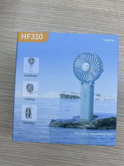 HandFan 5200mAh Handheld Fan Rechargeable, 20H Runtime Hand Fan, 3 Speeds Strong Airflow, Personal 180° Foldable Portable Fans for Travel/Summer/Concerts/Lash/Commute, Gifts for Women (Blue)