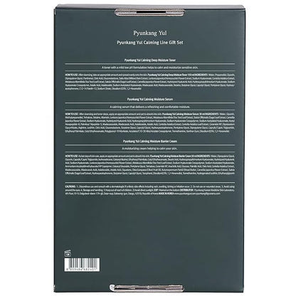 Pyunkang Yul Calming Line Gift Box Set-Korean Facial Skin Care Essential for Daily Moisturizing with Toner, Serum, Cream, Vegan & Cruelty Free Stocking Stuffer Christmas Holiday New Year gift set