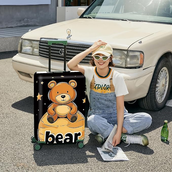 ANNA QUEEN Travel Luggage Cover Suitcase Protector Suitcase Cover Anti-Scratch,Stretchable Bag Cover Washable Durable Polyester