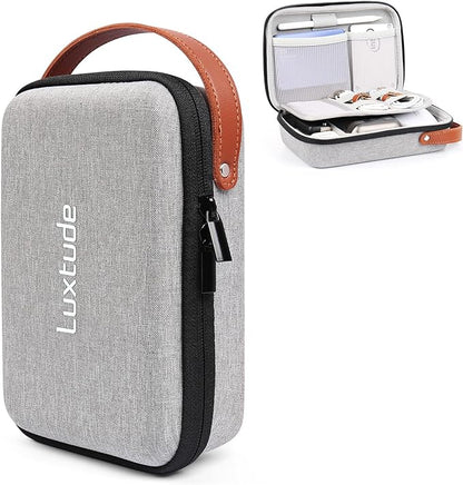 Luxtude Electronics Organizer Travel Case, Tech Organizers Travel Case, Hard Charger Organizers, Portable Cable Organizer, Travel Essentials for Charger/Mouse/Cash/Card/Pen, Tech Gifts