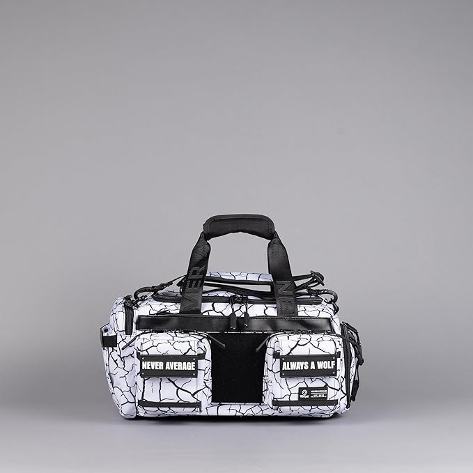 WOLFpak 20L Mini Duffle Bag for Gym & Travel | Waterproof Carry-On Weekender Bag with Shoe Compartment, Hard Bottom, and Tactical Molle System (Part 2: The Reign)