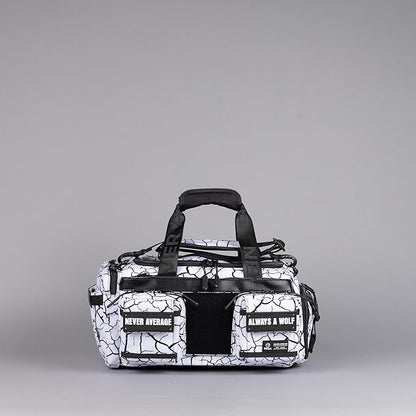 WOLFpak 20L Mini Duffle Bag for Gym & Travel | Waterproof Carry-On Weekender Bag with Shoe Compartment, Hard Bottom, and Tactical Molle System (Part 2: The Reign)