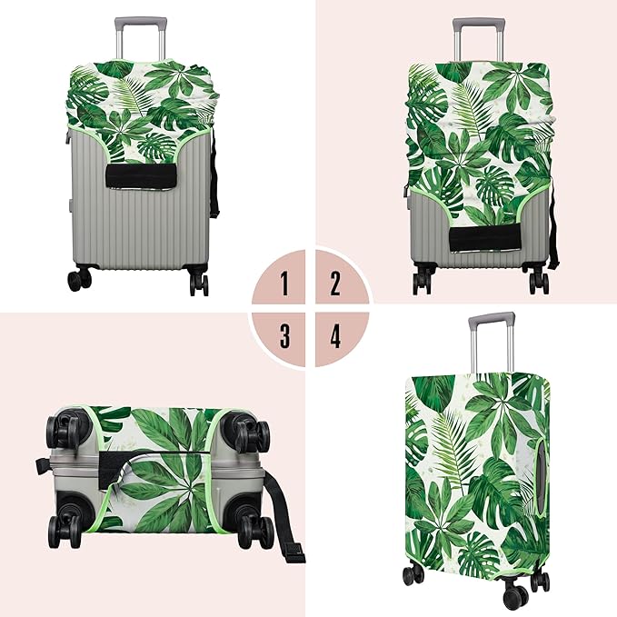 Travel Luggage Cover Suitcase Protector Fits 18-32 Inch Wheel Covers PatternedTravel Related Items Flower Luggage Protector Elastic XL
