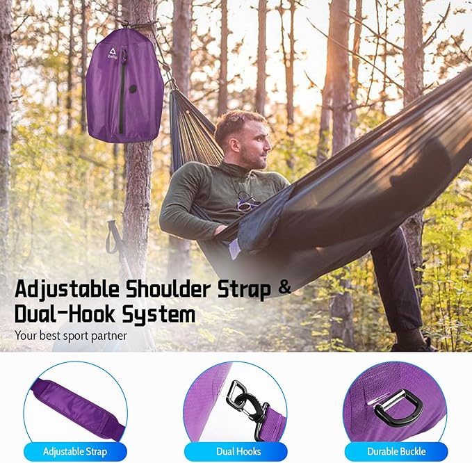 Zurligi Vacuum Bags for Travel with Pump, Vacuum Compression Bag with Adjustable Shoulder Strap, IP67 Reusable Vacuum Packing Cubes for Luggage, Backpack, Suitcase, Yoga, Swim, Beach