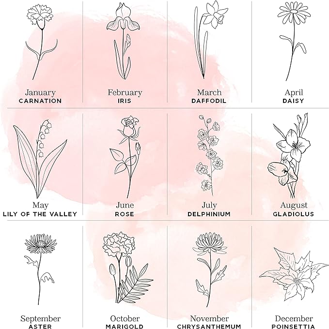 Custom Leather Customized Jewelry Organizer Box w/Name & Birth Flower Month - Birthday Gifts for Women, Mom Personalized Jewelry Travel Case - Beige