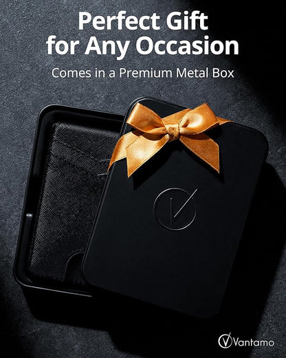 Vantamo Premium Wallet for Men with Money Clip & Card Holder, Compact & Slim Wallet with RFID, 8-12 Cards, Perfect Gifts for Men