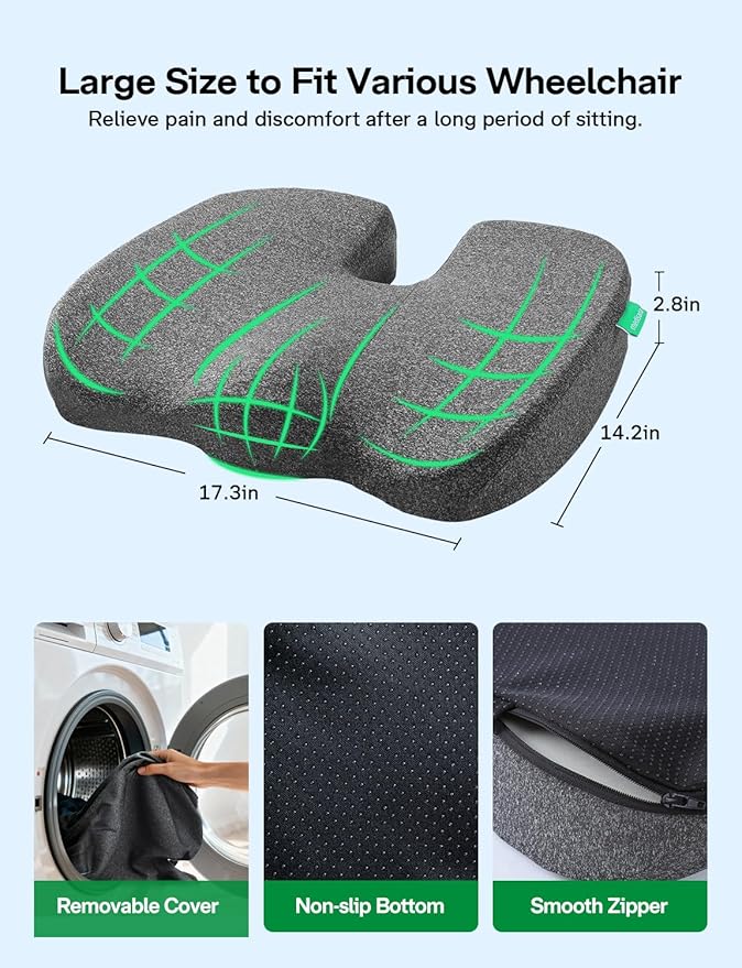 medisana Gel Seat Cushion for Office Chair, Car Seat & Wheelchair, GC 100 Office Chair Cushion for Tailbone, Back & Sciatica Pain Relief Pillow, Best Gift for Office Workers, Drivers, Wheelchair Users