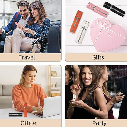 AF01ORG Leather Perfume atomiser, 5ml Bottom Fill Travel Perfume Bottle, Refillable Perfume Dispenser for Women & Men (AF01ORG, 5ml)