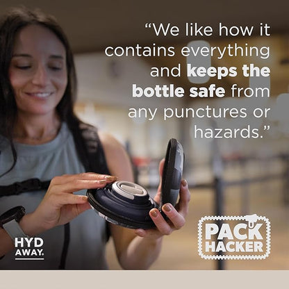 HYDAWAY Travel Case for Collapsible Bottles, Bowls & Cups - Protective Storage with Carabiner Clip - Durable, Water-Resistant, TSA-Friendly