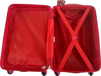 Fast Forward Kids Licensed Hard-Side 20” Spinner Luggage Lightweight Carry-On Suitcase (Spiderman - 2)