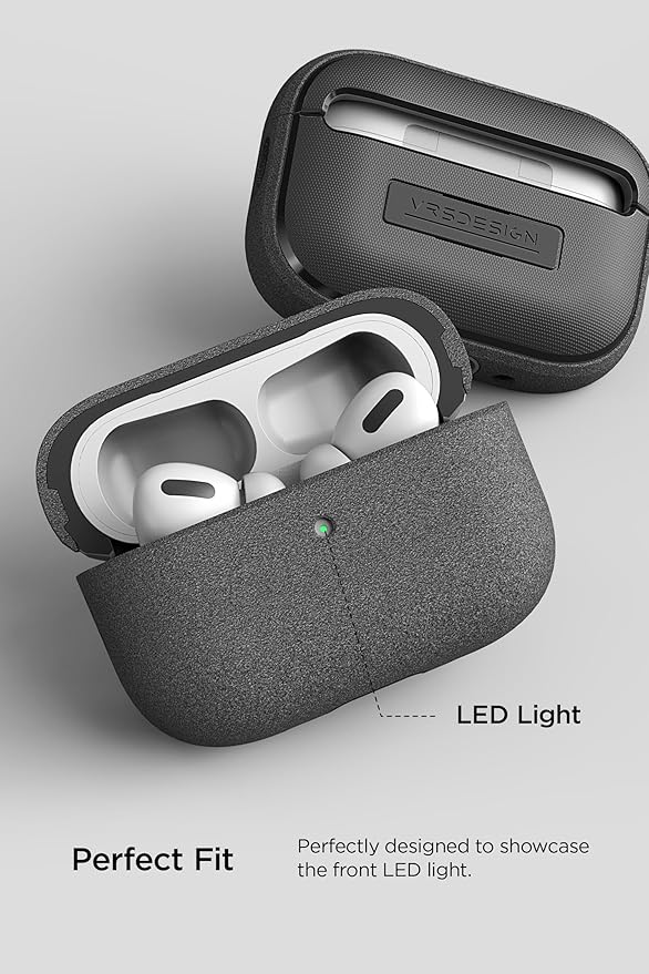 VRS Design Modern for Apple Airpods Pro 2nd Generation & 1st Generation Case (2023/2022/2019) (Sand Stone) [US Patent Registered]