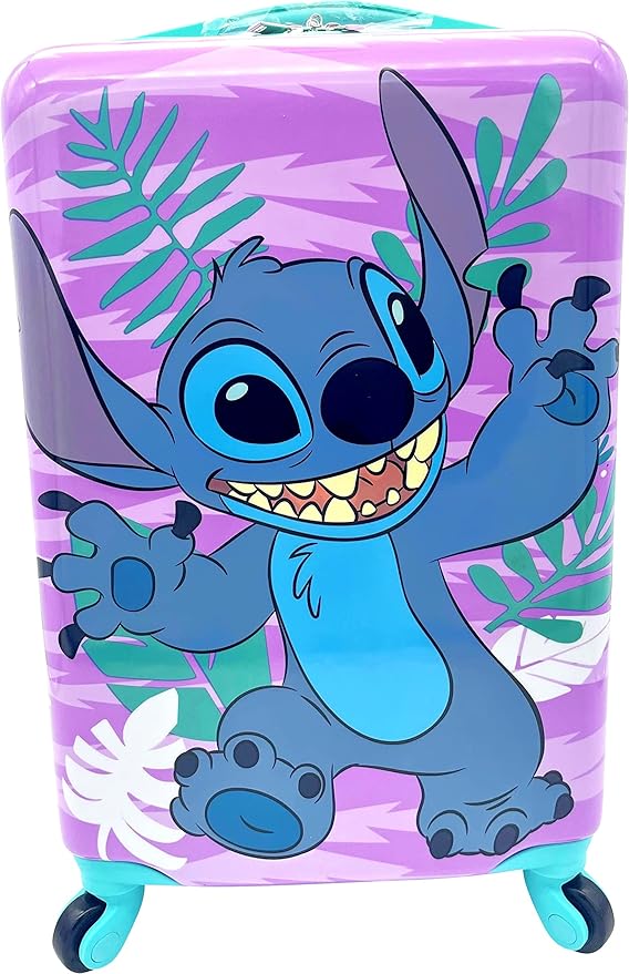 Fast Forward Kids Licensed Hard-Side 20” Spinner Luggage Lightweight Carry-On Suitcase (Stitch)