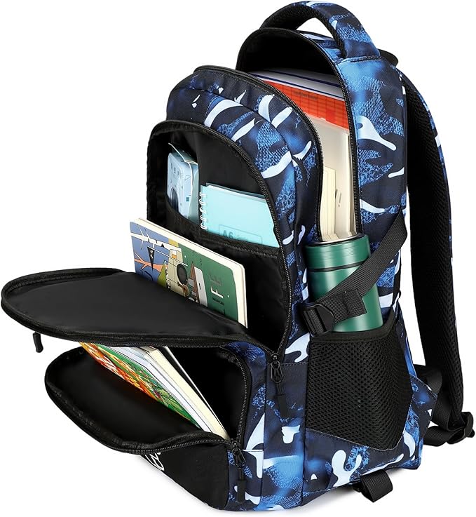 Bluboon Rolling Backpack with Wheels Kids Backpack for Boys Teens Wheeled Bookbag Kids Luggage Travel Hiking