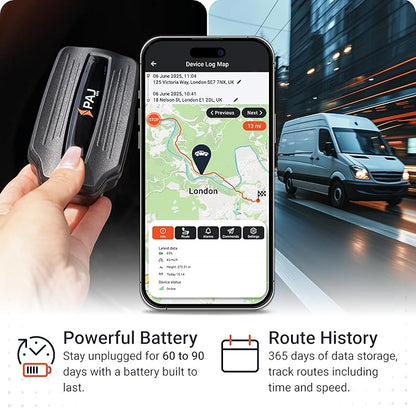 PAJ GPS Power Finder – Real-Time GPS Tracker with 90-Day Battery Life - Magnetic Mount for Cars, Trucks, Boats & Equipment, Location, Route & Speed Monitoring via 4G Network – Subscription Required