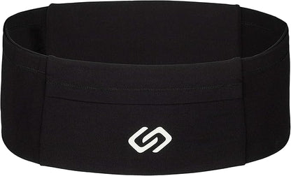 Sporteer VersaMod Running Belt, Workout Waist Pack, Travel Money and Passport Belt for Smartphones and Personal Items (X-Large, Black)