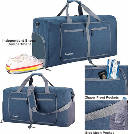 Woogwin Travel Duffel Bag Large Foldable Waterproof Overnight Bag for Beach Swim Bags Pool Sports Gym