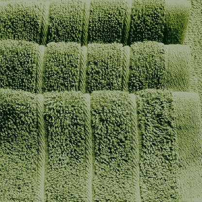 Tens Towels Pack of 8 Towels Set, 2 Extra Large Bath, 2 Hand, 4 Washcloths, 100% Cotton, Lighter Weight, Quicker to Dry, Super Absorbent, Perfect for Bathroom, Green
