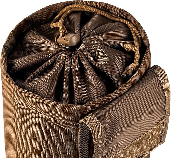 MOLLE Dump Pouch Roll Up Magazines Recovery Utility Admin Bag Drawstring Foldable Tool Mag Drop Waist Pack for Tactical/Range/Battle/Duty Belt Hunting Shooting Competition