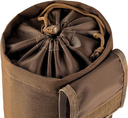 MOLLE Dump Pouch Roll Up Magazines Recovery Utility Admin Bag Drawstring Foldable Tool Mag Drop Waist Pack for Tactical/Range/Battle/Duty Belt Hunting Shooting Competition