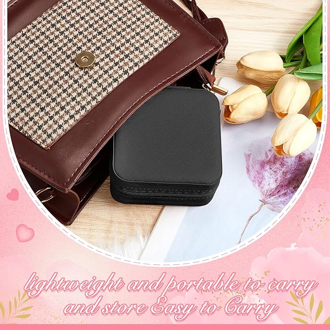 Taiyin 6 Pcs Travel Jewelry Case Box Bridesmaid Gifts Bulk Travel Jewelry Cases Boxes Small Jewels Organizers Mini Accessories Ornaments Storage for Women Girls Wedding Gifts (Multicolored)