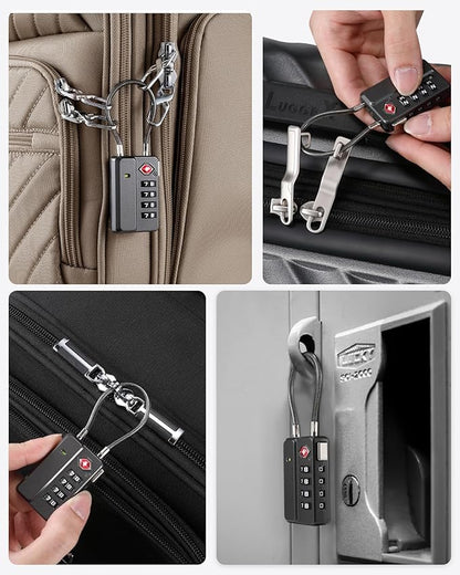 LUGGEX TSA Locks for Luggage, One-Button Reset TSA Approved Luggage Locks, Suitcase Locks, Ease of Use & Durable