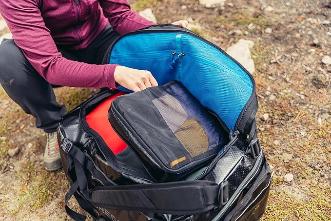 Gregory Alpaca 80L Water-Resistant Adventure Travel/Gear Organization Duffel Bag with Packing Cube Included, Obsidian Black