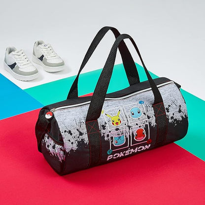 Pokemon Duffel Bag for Kids Boys Anime Pikachu Carryall Duffle Bag with Adjustable Strap for Travel Sports Gear Equipment Organizer Gifts for Kids