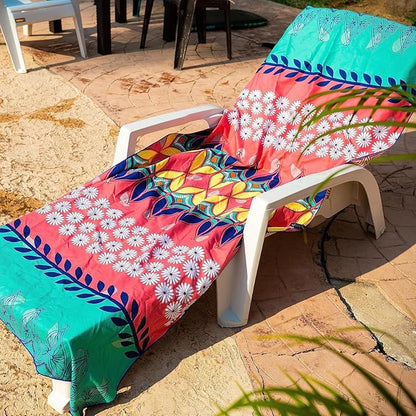 Quick Dry Towel Extra Large 78x35 Inch - Microfiber Beach Towel - Perfect for Beach, Travel, Swimming, Pool, Yoga, Hiking, Camping - Lightweight, Fast Drying, Compact for Adults (Bohemian)