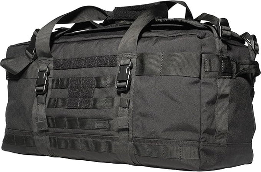 5.11 Tactical Duffel Bag Backpack for Travel, Waterproof, Large Rush LBD Lima 56L, Black, Style 56294ABR
