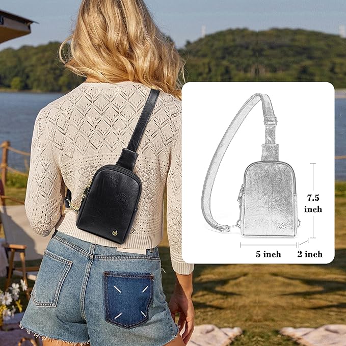 INICAT Sling Bag for Women Touchscreen Small Crossbody Cell Phone Purse Fanny Pack