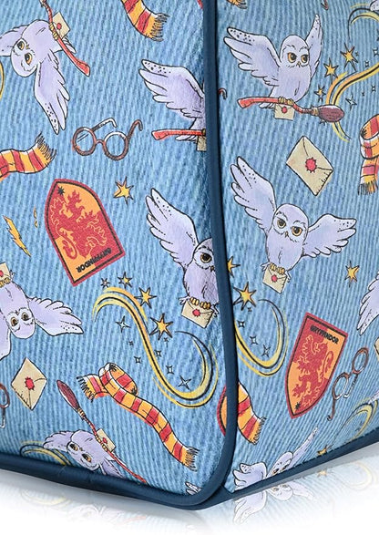 Harry Potter Gryffindor Classic Premium Travel Duffle Bag - Mini 16 Inch Leather Overnight Weekender for Women, Men, Adults