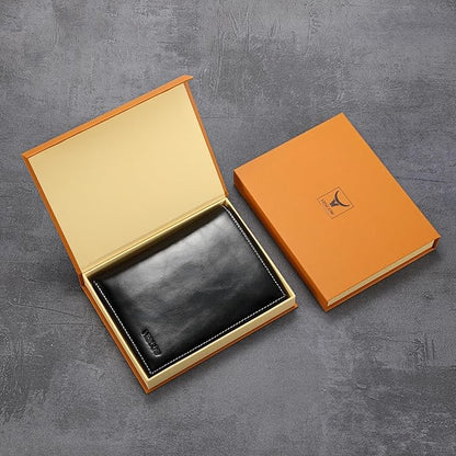 HISCOW Italian Leather Passport Holder for Travel - RFID Blocking Wallet Cover with Secure Organizer for Men & Women, US & Foreign Trips, Antiqued Black