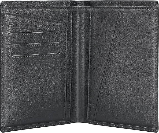 Polare Functional RFID Blocking Leather Passport Holder Travel Bifold Wallet For Men