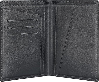 Polare Functional RFID Blocking Leather Passport Holder Travel Bifold Wallet For Men
