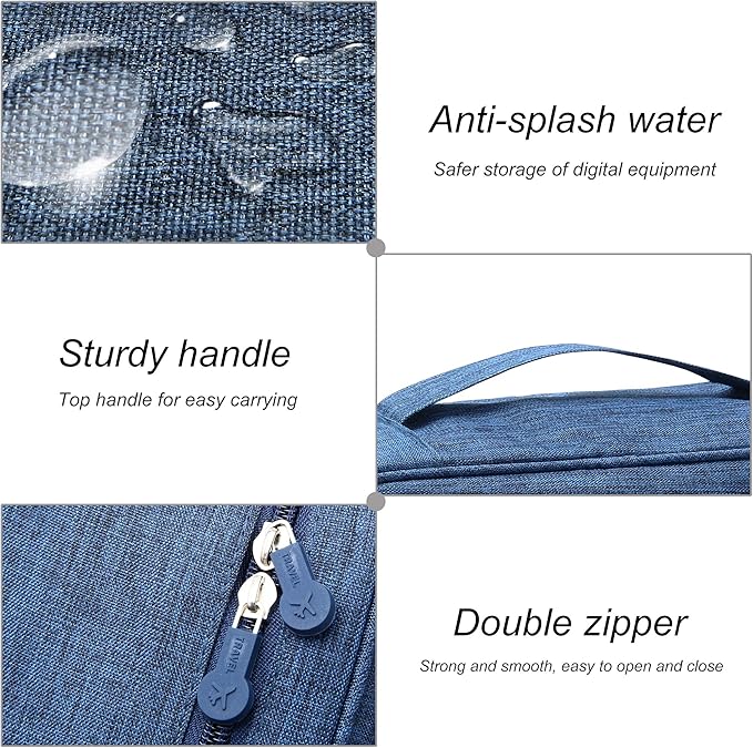 SELLYFELLY Electronics Organizer Travel Universal Cable Organizer Bag Waterproof Electronics Accessories Storage Cases for Cable, Charger, Phone, USB, SD Card, Hard Drives, Power Bank, Cords