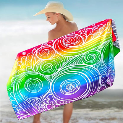 Elite Trend Microfiber Beach Towel - Extra Large 78x35 Inch Sand Free Quick Dry for Travel, Swimming, Pool, Yoga, Hiking, Camping – Lightweight Fast Drying Microfiber Towel Compact for Adults