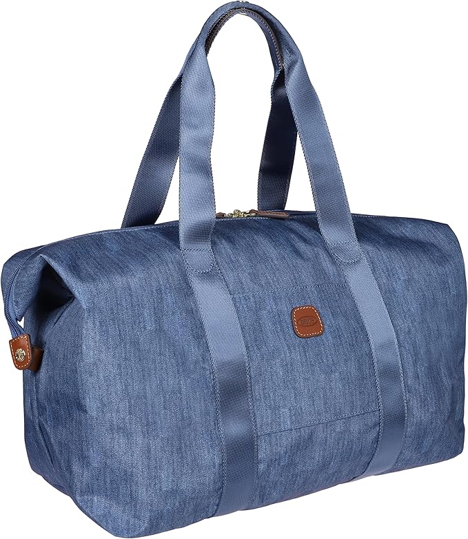 Bric's X-Bag/X-Travel 2.0 Folding Duffel Bag - 18" Carry On and Overnight Travel Bag - Jeans