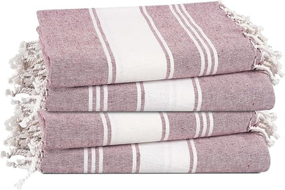 LANE LINEN Beach Towels 4 Pack - Beach Towels Oversized, Pre-Washed Extra Large Beach Towel, Quick Dry, No Sand Beach Towel, Pool Towels for Adults, 39"x71" - Wistful Mauve