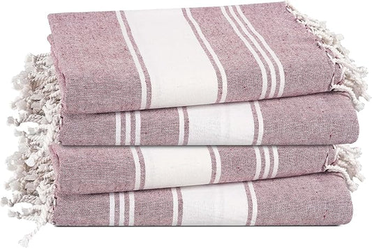 LANE LINEN Beach Towels 4 Pack - Beach Towels Oversized, Pre-Washed Extra Large Beach Towel, Quick Dry, No Sand Beach Towel, Pool Towels for Adults, 39"x71" - Wistful Mauve