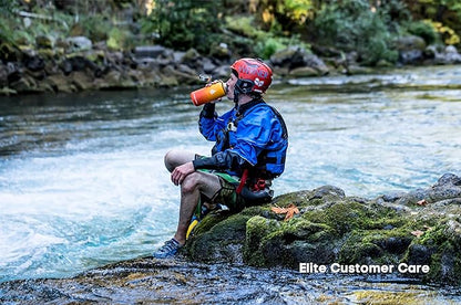 HYDRO CELL Stainless Steel Insulated Water Bottle with Straw - For Cold & Hot Drinks - Metal Vacuum Flask with Screw Cap and Modern Leakproof Sport Thermos for Adults (Red/Orange 32oz)