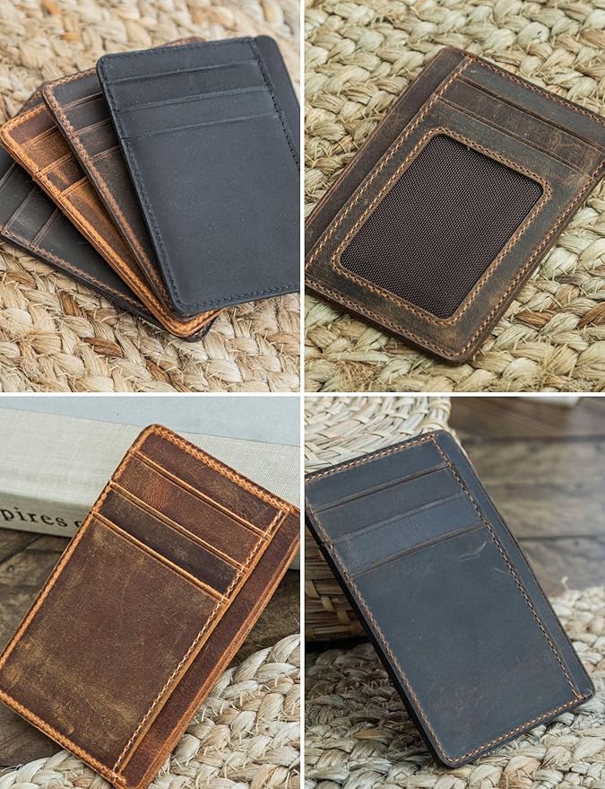 Handcrafted Genuine Leather Wallets, Minimalist Cardholders, and Passport Covers, Handmade Gift