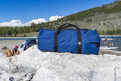 Diamond Ripstop Duffle Bags, Ultra Tough & Tear Resistant, Reinforced Stitching, Weatherproof, Packable Foldable Duffle Bag for Traveling